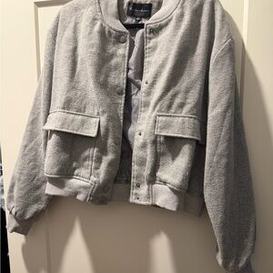 Forever21 Button-Front Bomber Jacket